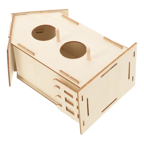 Raindrops Unfinished Wood Bird House DIY Wooden Bird House for Craft Unpainted Bird House for Kids