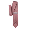 thumbnail image 3 of 2 Piece Set: Jacob Alexander Men's Silk Blend Solid Regular Length Neck Tie Pocket Square Hanky - Dusty Rose, 3 of 6