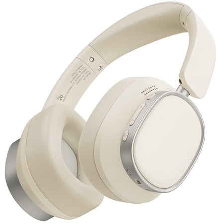 Bluetooth Headphones Over Ear, 78H Playtime Wireless Headphones, Bluetooth 5.4 Dual Device with Deep Bass, ANC Active Noise Cancelling Headphones, Foldable Lightweight Headset for Travel Home Office