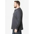 thumbnail image 4 of KingSize Men's Big & Tall Waffle-Knit Thermal Henley Tee - 3XL, White, 4 of 6