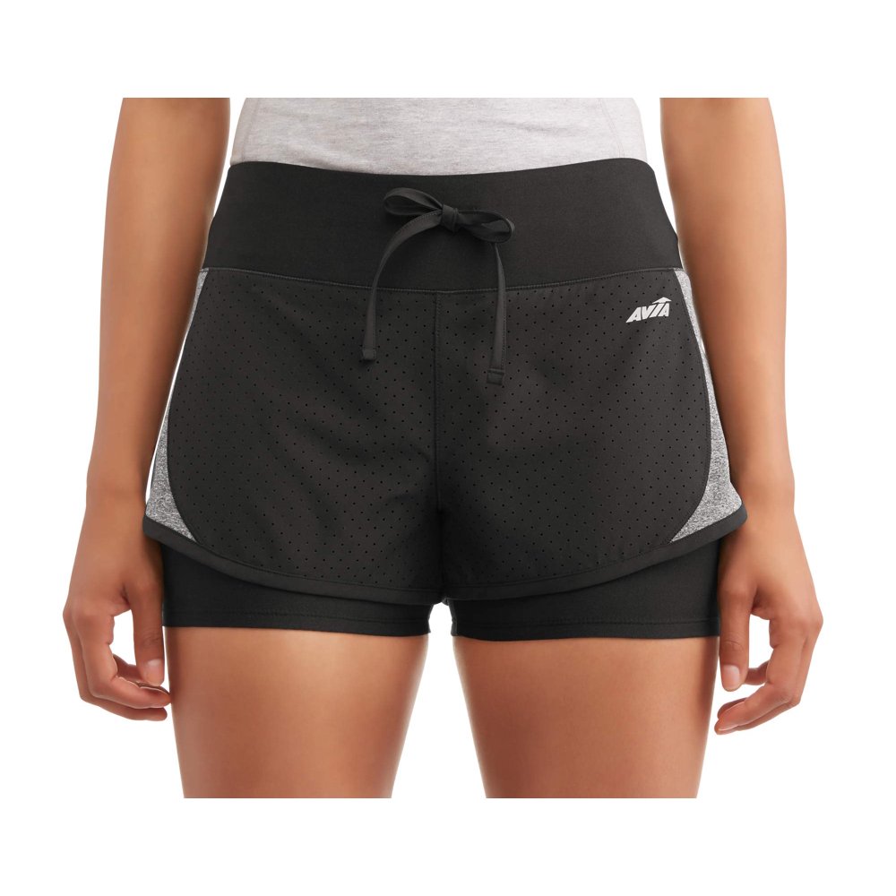 Avia Women's Active Perforated Running Shorts With BuiltIn