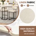 thumbnail image 4 of CRERIYO Counter Height Bar Stools Set of 2, Upholstered Kitchen Island Chairs with Thick Padded Seats, Backrests and Sturdy Metal Frame, Linen, 4 of 9