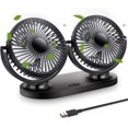 thumbnail image 1 of Ventilador USB Mini Ventilador de doble cabezal Rotación de 360° Ventilador portátil de 3 velocidades Adecuado para automóvil/mesa/escritorio/camping/pesca, etc., 1 of 5