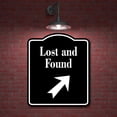 thumbnail image 2 of Lost and Found 45 Degree Up Right Arrow BLACK Aluminum Composite Sign, 20"x24", 2 of 9