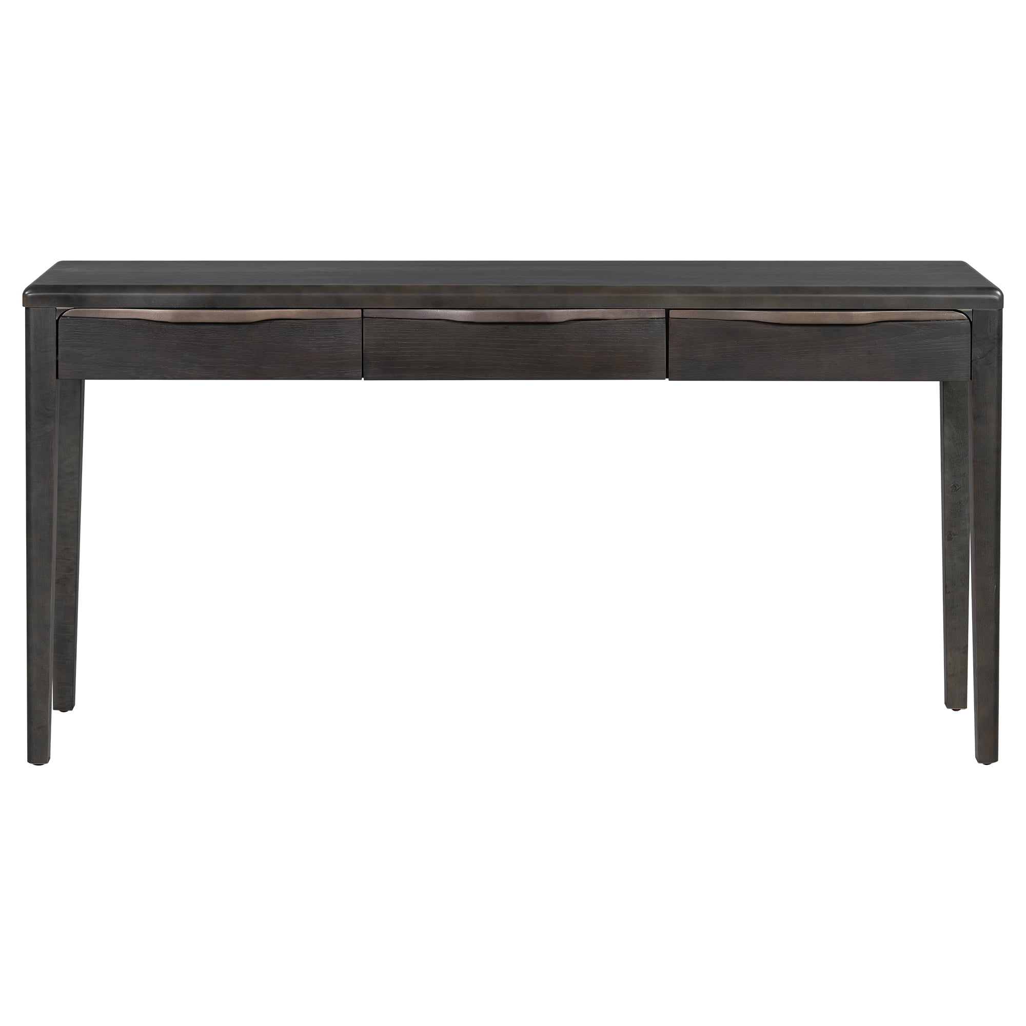 Euroco 59.84" Farmhouse Console Table with 3 Storage Drawers, Light Luxury Entryway Table with Oak Veneer & Soft-Corner Design,Narrow Long Sofa Table Behind Couch for Living Room, Foyer and Hallway