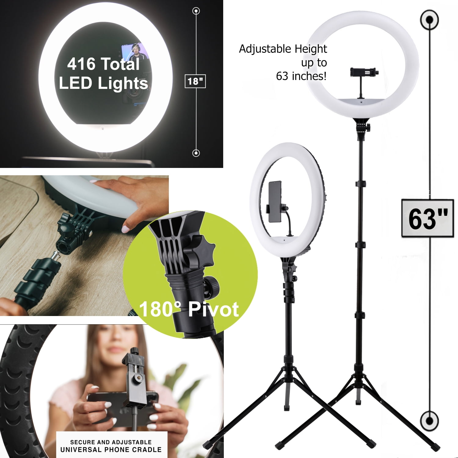 1pc 10 Inch Selfie Ring Fill Light, Dimmable LED Ring Light With Phone  Holder, Adjustable Desktop Overhead Tripod Stand For You Tube Video,  Photography, Selfie, Vlog, Make-Up, Live Streamer | SHEIN USA