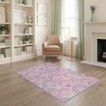 thumbnail image 2 of ODIKA Whimsical Purple Curved Geometric Playful Unicorn Pastel for Playroom, Bedroom, Reading Nook, Pet Friendly & Kids Safe Play, 2 of 7