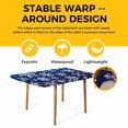 thumbnail image 4 of Blue Christmas Table Cloths for 5 Foot Rectangle Tables, Xmas Snowflake White Patio Waterproof Elastic Fitted Tablecloths, Washable Rectangular Table Cover for Camping, 4 of 8