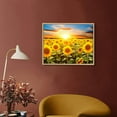 thumbnail image 2 of Nawypu  Sunflower Canvas Print Wall Art Sunset Landscape Pictures Flower Field Artwork Modern Painting for Home Kitchen Bedroom Dining Room Stretched and Framed Ready to Hang, 2 of 4