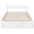 thumbnail image 4 of AFI Boston Solid Wood Modern Queen Bed with Foot Drawer in White, 4 of 7