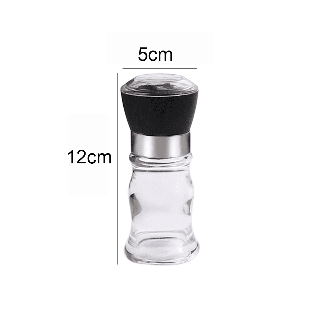 GLING Salt and Pepper Grinder Set - Refillable Sea Salt & Peppercorn  Stainless Steel Shakers - Salt and Pepper Mill - 7.5 Inch