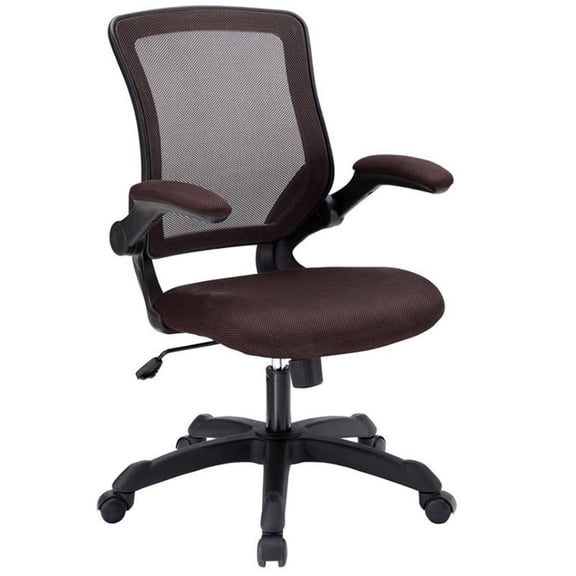 UrbanPro Modern Fabric Mesh Office Chair in Brown