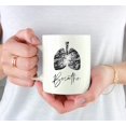 thumbnail image 3 of CTDream Funny Self Isolation Social Distancing 11oz. Ceramic Coffee Tea Mug Gift, Breathe, Lungs Graphic, 1-Pack, Birthday Christmas Stay at Home Gift Ideas, 3 of 7