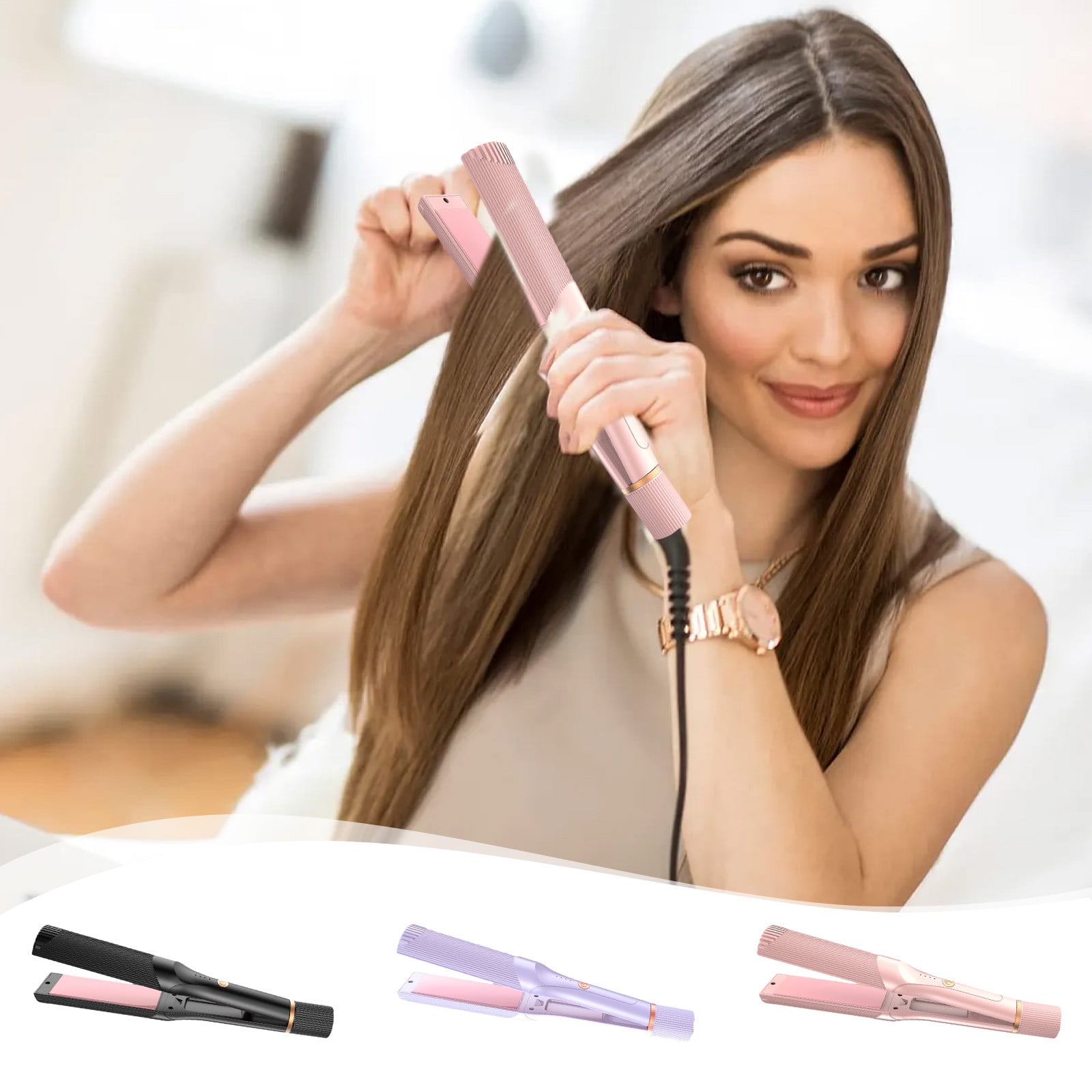 mtvxesu Natural Curls, Hair Curler, Curling Wand,Negative Hair Straightener Without Damaging Hair Curls,Fast Heating Crimper Wand Curler In All Hair Type Sale
