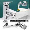 thumbnail image 6 of Universal Washbasin Faucet Robotic Arm Tap Extension Parts Extender Tap 1080° Rotating Spray Head Faucet Extender 2, 6 of 8
