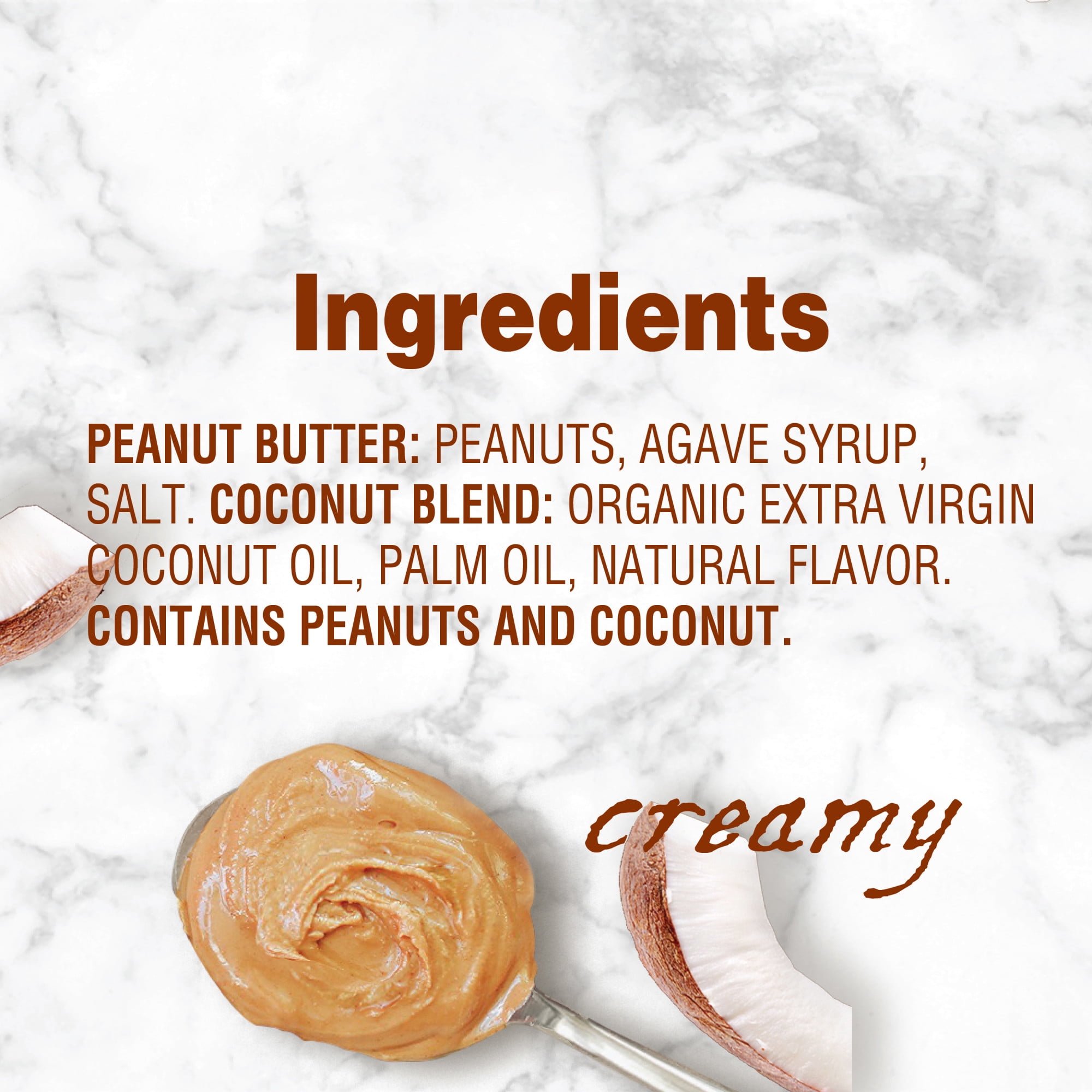 (2 pack) Earth Balance Creamy Peanut and Coconut Oil Spread, Peanut Butter Alternative, 16 oz Jar