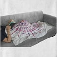 thumbnail image 6 of Pink Mandala Soft Flannel Fleece Throw Blanket, Watercolor Folk Oriental Old Hipster Boho Tattoo, Cozy Plush for Indoor and Outdoor Use, 60" x 80", Baby Pink Plum, by Ambesonne, 6 of 6