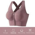 thumbnail image 5 of Women's Zip Front Sports Bra Wireless Post-Surgery Bra Active Yoga Sports Bras, 5 of 9
