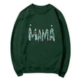 thumbnail image 6 of Sexlip Womens Long Sleeve Sweatshirt MAMA Letter Print Design Soft Fabric Relaxed Silhouette for Daily Lounge Green L, 6 of 6