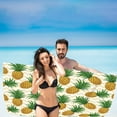 thumbnail image 4 of dinapents Soft 250g Microfiber Beach Towel 75x150cm - Jumbo Sand Resistant Quick Dry Towel with Tropical Pineapple Print for Outdoor, 4 of 5