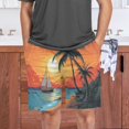 thumbnail image 7 of joogoo Mens Swim Trunks Sunset Sea Island View Beach Shorts Drawstring Elastic Waist Swimwear Bathing Suits XXL, 7 of 7
