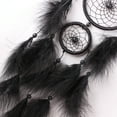 thumbnail image 6 of Home Decor Black Handmade Feather Dream Catcher Traditional Craft Decoration Birthday Gifts, 6 of 10