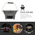 Outdoor Cast Iron Charcoal Stove Portable BBQ Grill Camping Barbecue