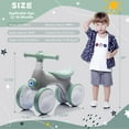 thumbnail image 7 of Baby Toddler Balance Bike with Bubble Machine for 1 Year Old Children,4 Wheels Kids Balance Bike w/Bubble Maker,Kids Ride on Toys w/Music,Headlight for Ages 12-36 Months Boys Girls (Light Green), 7 of 7