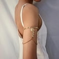 thumbnail image 4 of Greek Leaf Arm Bracelet Chain for Women Girls Gold Metal Open Upper Arm Bangle Simple Armlet - Gold, 4 of 6