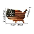 thumbnail image 3 of Handcrafted Wooden USA Map Wall Art with American Flag Design Rustic Patriotic Decor for Home or Office, 24x16 Inches, 3 of 5