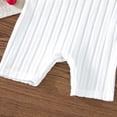 thumbnail image 5 of Gubotare Baby Girl Romper Summer Toddler Baby Girl Outfit Romper Jumpsuit Sleeveless Flared Overalls Kids Bell Bottoms 0 3 6 9 12 18 24 Months (White,3-6 Months), 5 of 9