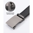 thumbnail image 2 of AWAYTR Men Ratchet Belt Leather Adjustable Trim to Fit No Holes Slide Dress Belt for Casual Formal Gift, 2 of 7