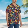 thumbnail image 3 of Fotbe Rock Music Camisa Hawaiana para Hombre Unisex – Camisa Casual de Verano con Botones de Manga Corta de Algodón y Lino,X-Large, 3 of 7