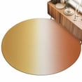 thumbnail image 2 of Round Area Rugs 4Ft, Burnt Orange Yellow Ombre Non-Slip Washable Circle Rugs Carpet, Contemporary Art Abstract Aesthetics Indoor Outdoor Rug Floor Mats Throw Runner for Bedroom Living Room Bathroom, 2 of 8