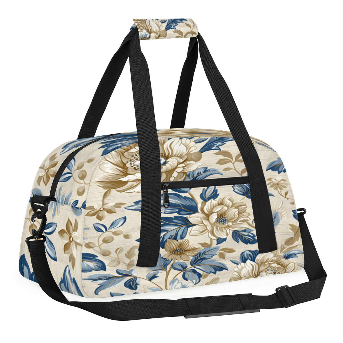 Herdesigns Flower Vintage Sports Duffle Bag for Women & Men, Gym Bag Dance Bag Overnight Bag Carry On Weekender Travel Bag