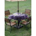 thumbnail image 4 of Outdoor Tablecloth with Umbrella Hole for Patio/Picnic/Party/Camping, Purple Ombre Clouds Waterproof Table Cloth Square Cover Washable, Modern Abstract Art Gradient Cloud (60"x 60"), 4 of 8