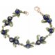 thumbnail image 4 of Xiao Hua Pulsera de metal con hojas de plantas, perlas de agua dulce, frutas y arándanos para mujeres y niñas, ideal como regalo de cumpleaños o fiesta (color del metal: 1), 4 of 5