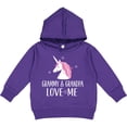 thumbnail image 2 of Inktastic Grammy and Grandpa Love Me Girl Unicorn Toddler Hoodie, 2 of 4