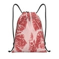 thumbnail image 1 of Fotbe Red Meat Bolsa Mochila con Cordón Estampada, Bolsa de Gimnasio Deportiva, Bolsa Cinch, Bolsa con Cordón para Hombres y Mujeres-Medium, 1 of 6