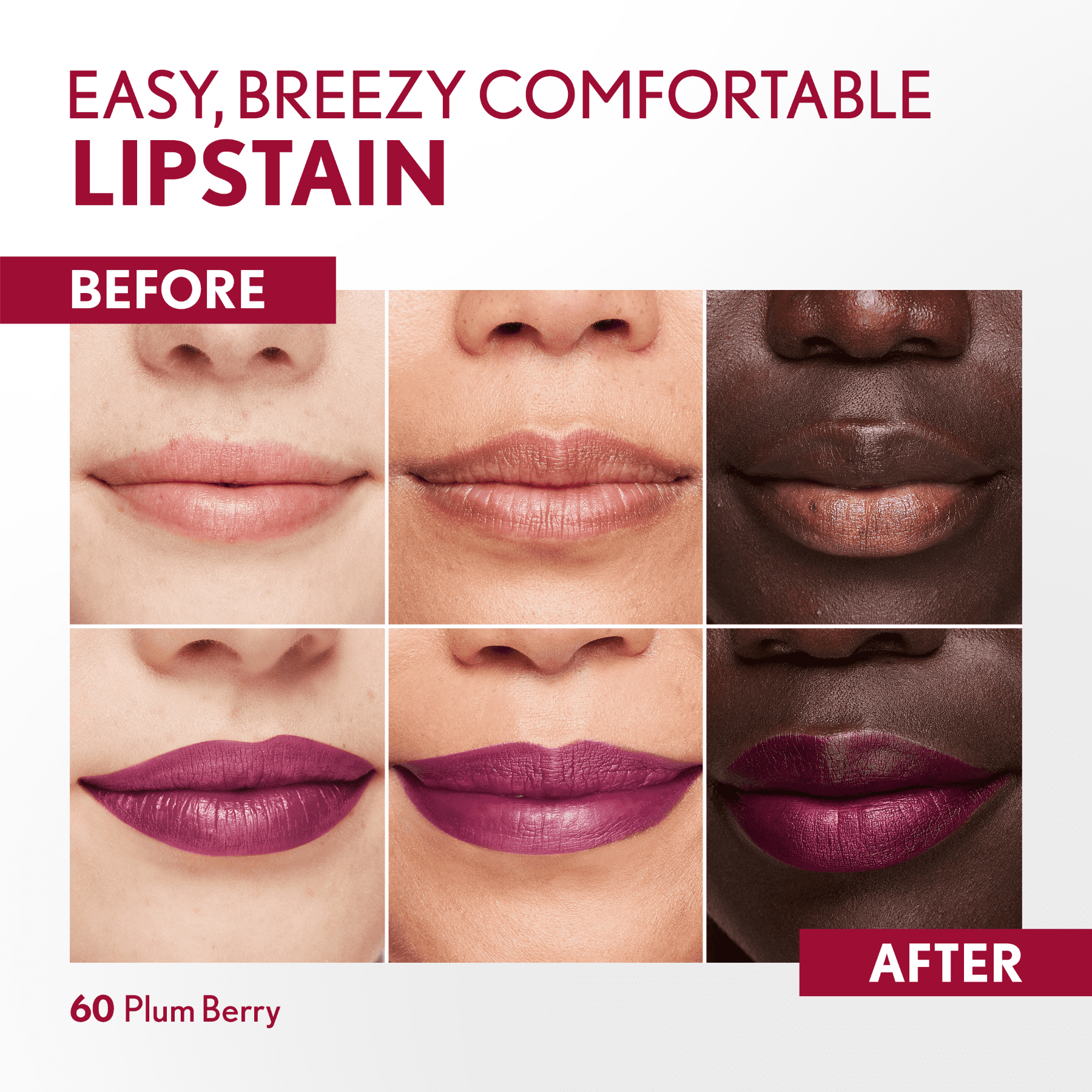 (2 pack) COVERGIRL Outlast Lipstain, 60 Plum Berry, Purple, 0.05 fl oz