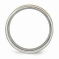 thumbnail image 2 of Titanium Matte Brushed Finish and Yellow IP-plated Men's 8mm Men's Wedding Band Ring Size 9, 2 of 7