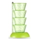 thumbnail image 1 of Caja de almacenamiento de condimentos, plástico, múltiples capas, rotación de 360°, ollas de especias de cocina con tapas para sal, azúcar, pimienta, 4 capas, verde, 1 of 1