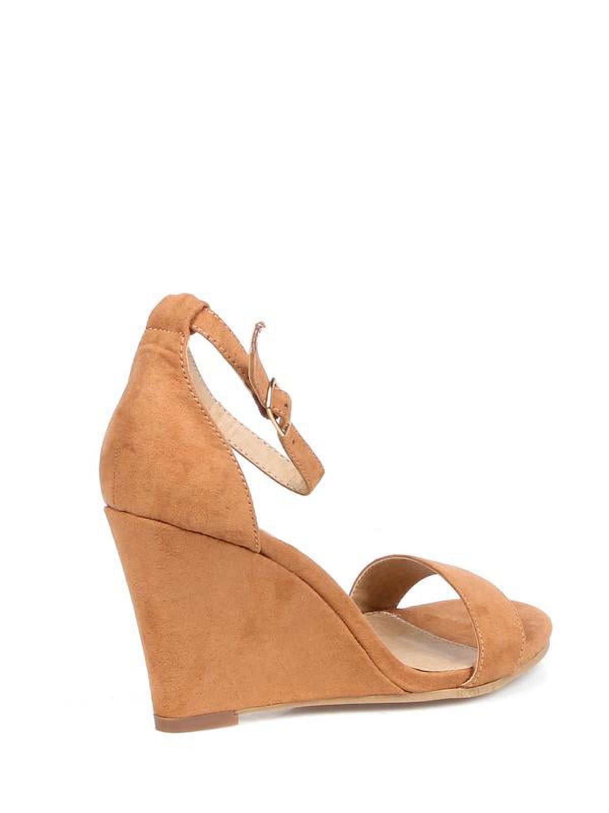 Fahrenheit Women's Mid Heel Wedge Sandals