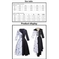 thumbnail image 4 of Cruella de vil cosplay costume 2 styles women gown black white maid dress with gloves hoodie skirt wigs outfits halloween party, 4 of 4