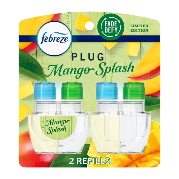 Febreze Plug In Air Freshener Scented Oil Refill Mango Splash, 2 Count