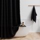 thumbnail image 1 of Bttn Cortina De Ducha De 78 Pulgadas De Largo – Juego De Cortinas De Ducha De Tela Ultra Gruesa De Lino Boho Con Ganchos De Plástico, Cortinas De Ducha De Tela De Lujo Rústicas Altas Para Decoración D, 1 of 1
