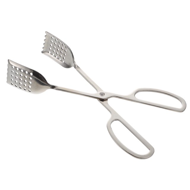 Juego de 2 pinzas para sándwich, filetes y caracoles, tijeras de acero inoxidable para freír pan y barbacoas.