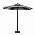thumbnail image 2 of Island Umbrella Mirage II Fiesta 9-ft Octagon Market Umbrella with Solar LED Tube Lights - Black and Light Gray, 2 of 8