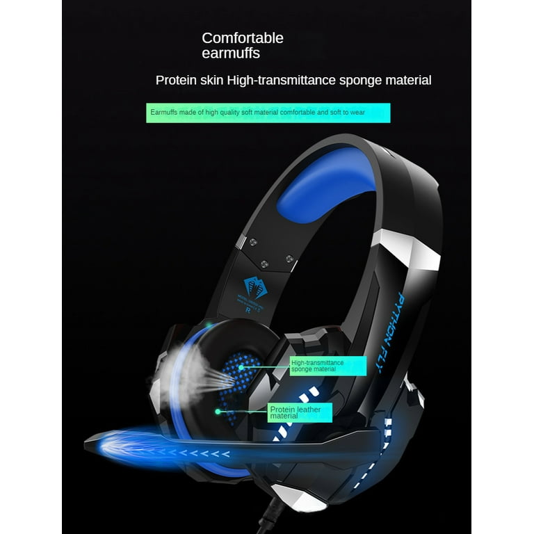 JUND Stereo Gaming Headset Noise Cancelling Over Ear Headphones