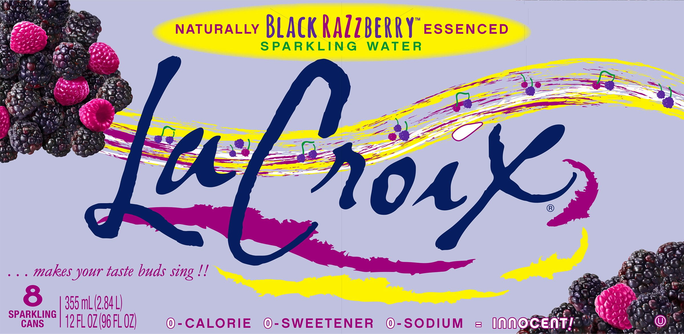 La Croix Sparkling Water Black Raspberry 8 Pack 12 oz (Pack Of 3)